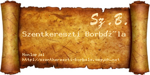 Szentkereszti Borbála névjegykártya