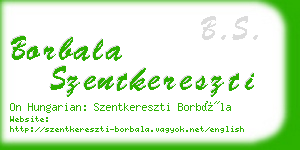 borbala szentkereszti business card